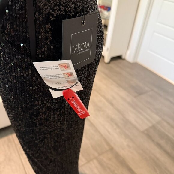 Mac Duggal Black Sequin Cutout Gown Size Size 6 Medium NWT NEW - Picture 6 of 9